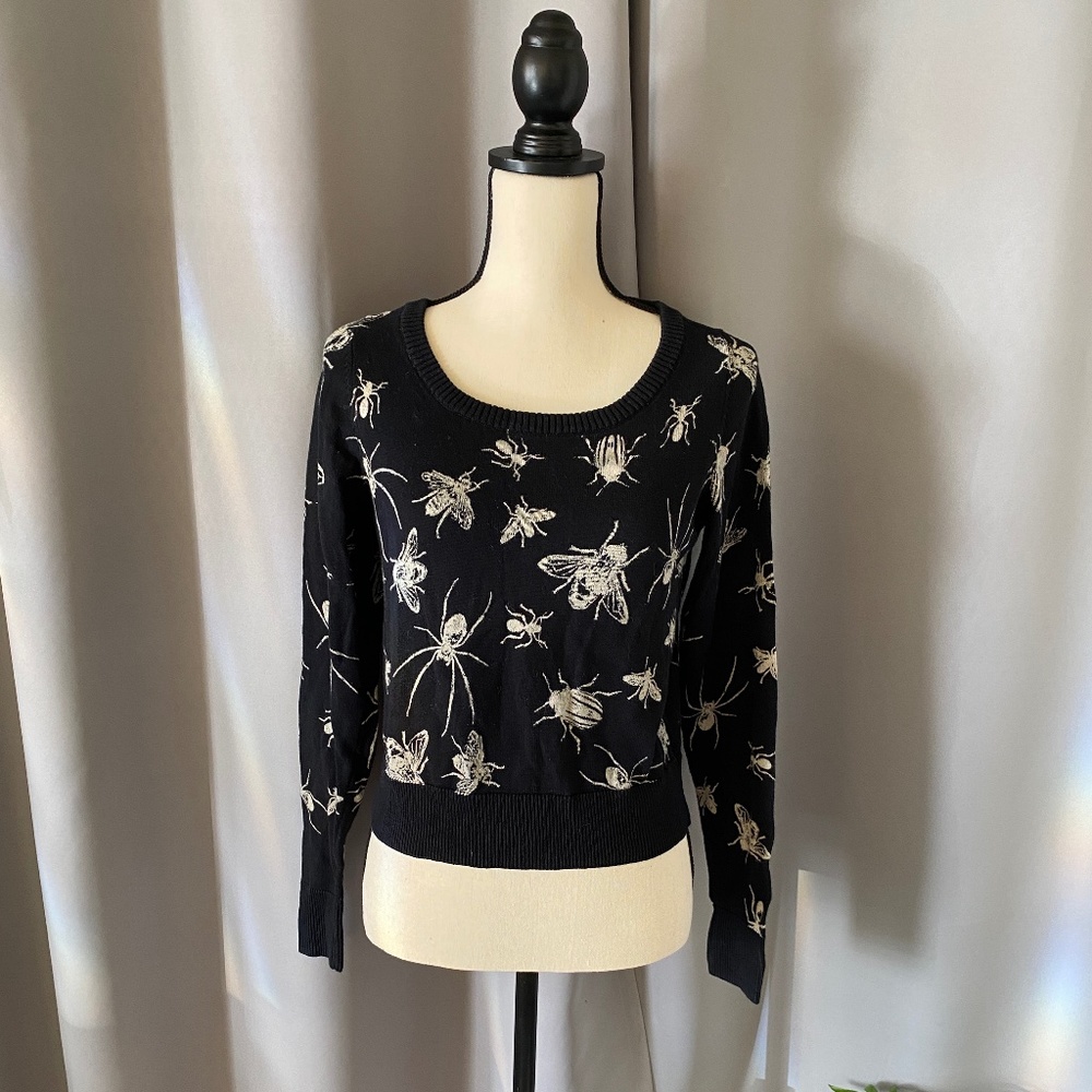 Black and Cream Bug Sweater